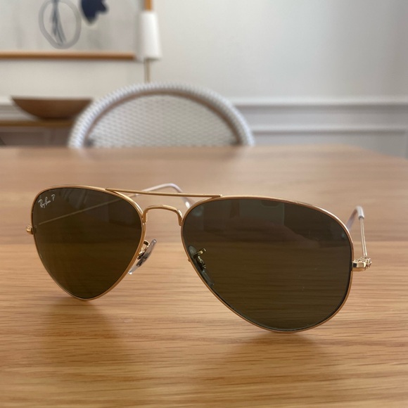 Rayban Aviator Large Metal Polished Arista Gold - Picture 3 of 9